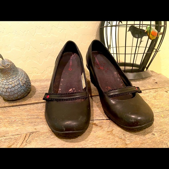 Merrell black wedge Mary Jane pumps - Picture 2 of 6